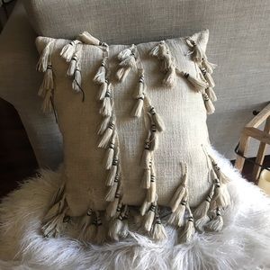 Tassel Boho Pillow Cream